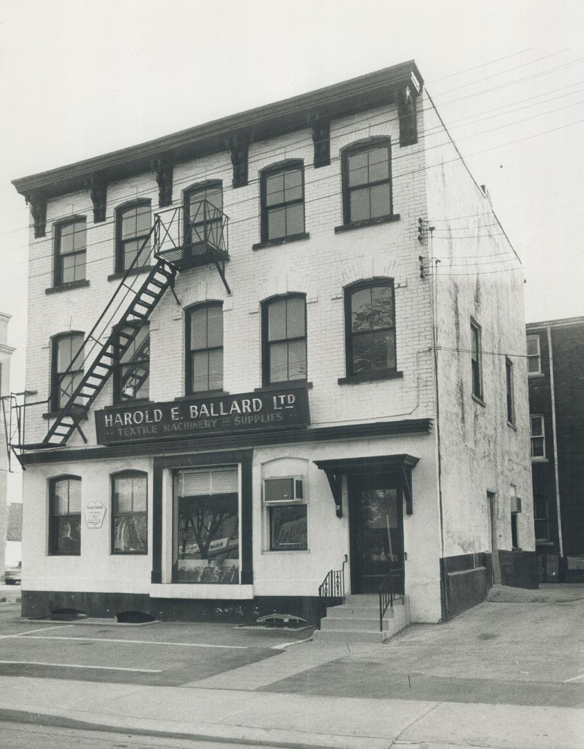 Harold E. Ballard Ltd. and his business (textile machinery and equipment) 480 Adelaide St. W