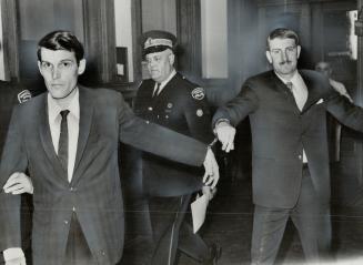 Robert Wood (left) And William Beattie Leaving Court, Wood was sentenced to three months, party leader Beattie to six