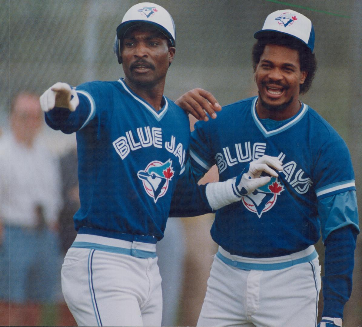 Chip off the old block? It was the Blue Jays' annual father-kids day at  SkyDome and slugger George Bell showed son Randy, 4, how it's done – All  Items – Digital Archive 