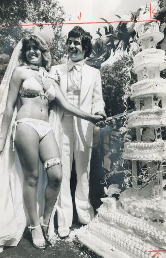 Bikini wedding: Julie and Chris were married in a much-publicized bikini wedding on Centre Island in 1977