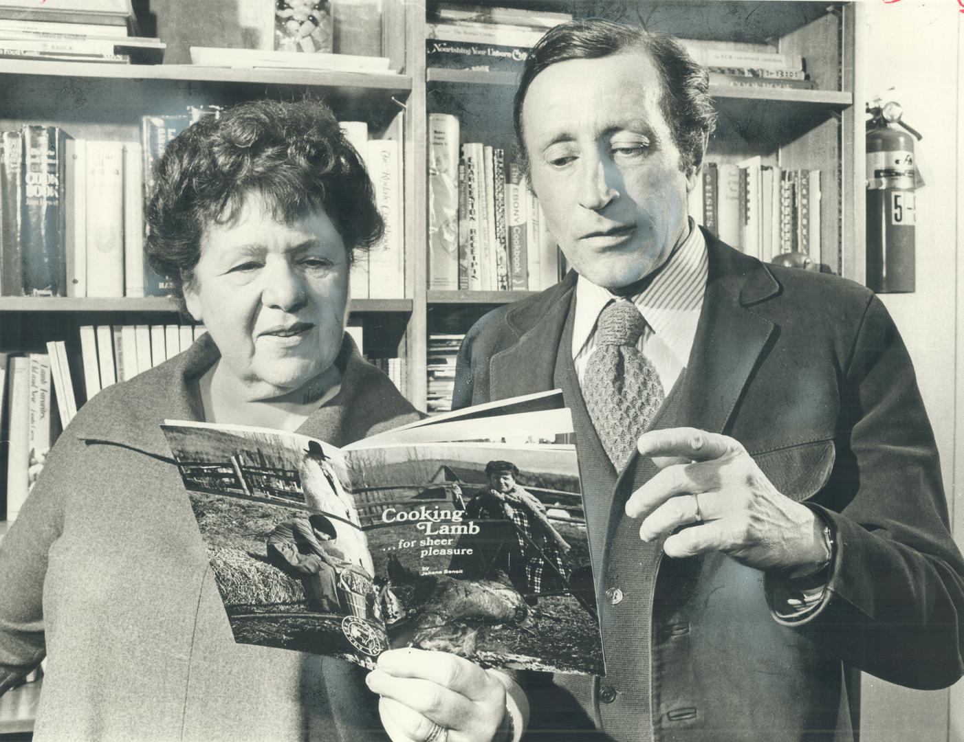 Bernard Benoit, vice-chairman of the Canadian Sheep Council, and his wife, Jehane, look over the recipe booklet she has prepared for the council. Some(...)