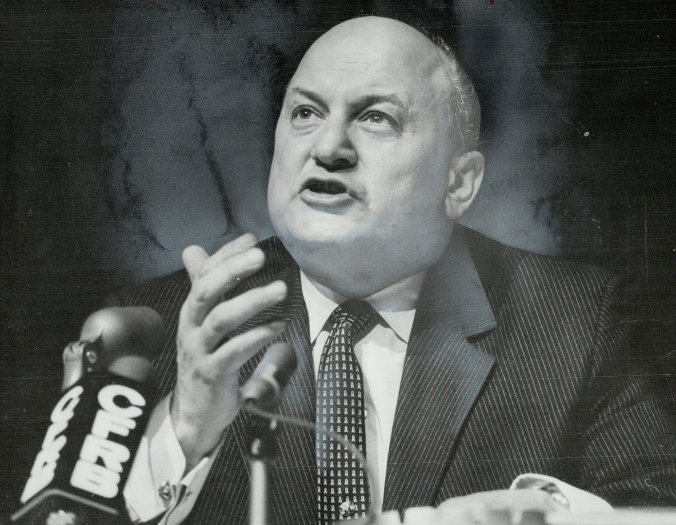 The two most frequent debaters of tax reform are Finance Minister Edgar Benson (left) - it's his baby - and super-critic John Bulloch of the Canadian (...)