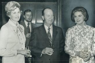 Ingrid Bergman, in Toronto to star in Captain Brassbound's Conversion at the Royal Alexandra Theatre, talks with Mr