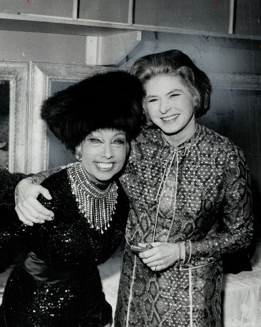 Stars meet in metro. They last met 'years ago' in Paris, so when actress Ingrid Bergman (right) came to Royal Alex with Captain Brassbound's Conversio(...)
