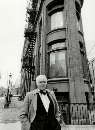 Landmark: Author Pierre Berton is as much a landmark as Gooderham Flairton Building at Front and Wellington