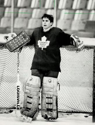 Danger zone: Allan Bester, sent down to the minors earlier this season after a nasty slump, is still finding life tough between the pipes for the Leafs