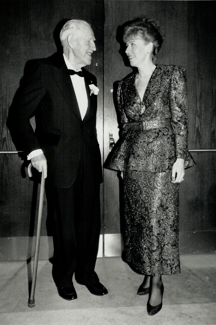 Above, Alfred Jackson Billes, laureate recipient for 1990, and daughter Martha Billes