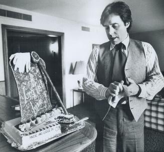 Film director, Peter Bogdanovich, in Toronto in his suite at the Hyatt Regency Hotel