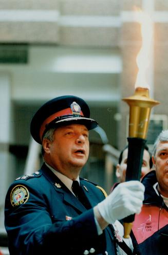 David Boothby Special Olympic torch