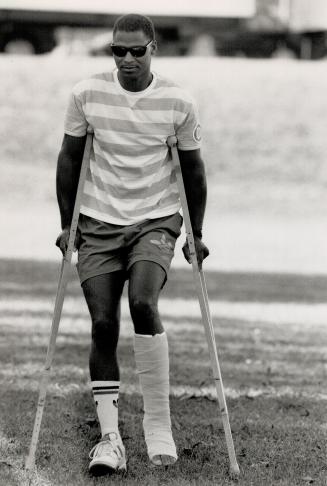 Crutch Time: Will a broken left ankle end Jeff Boyd's season, maybe even his career? No way, he says: I'd like to be able to get in two games before the playoffs