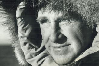 Lloyd Bridges in Alaska at 66 and (right) as star of old Sea Hunt series