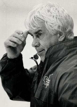 Leafs are falling. Leafs play host to the Islanders tomorrow and may be without the services of Wendel Clark, Al Secord (above) and Todd Gill. No wonder coach John Brophy looks worried
