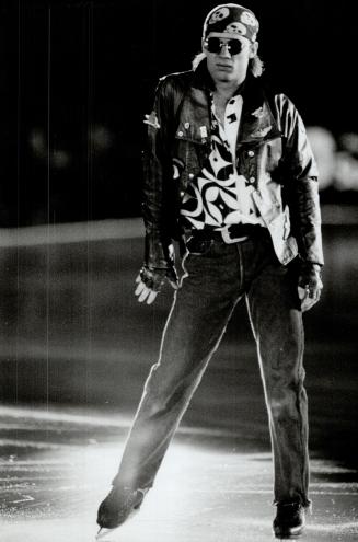 Cool dude: Kurt Browning brought down the house and stole a few hearts with a funky number yesterday at the Skate the Dream show