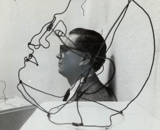 Hugh Spencer and a Calder wire head