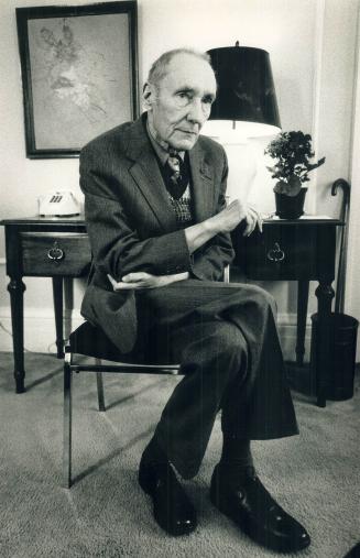 Man of letters: American author William Burroughs, caught in a reflective moment earlier this week, didn't disappoint fans who turned out for his reading last night