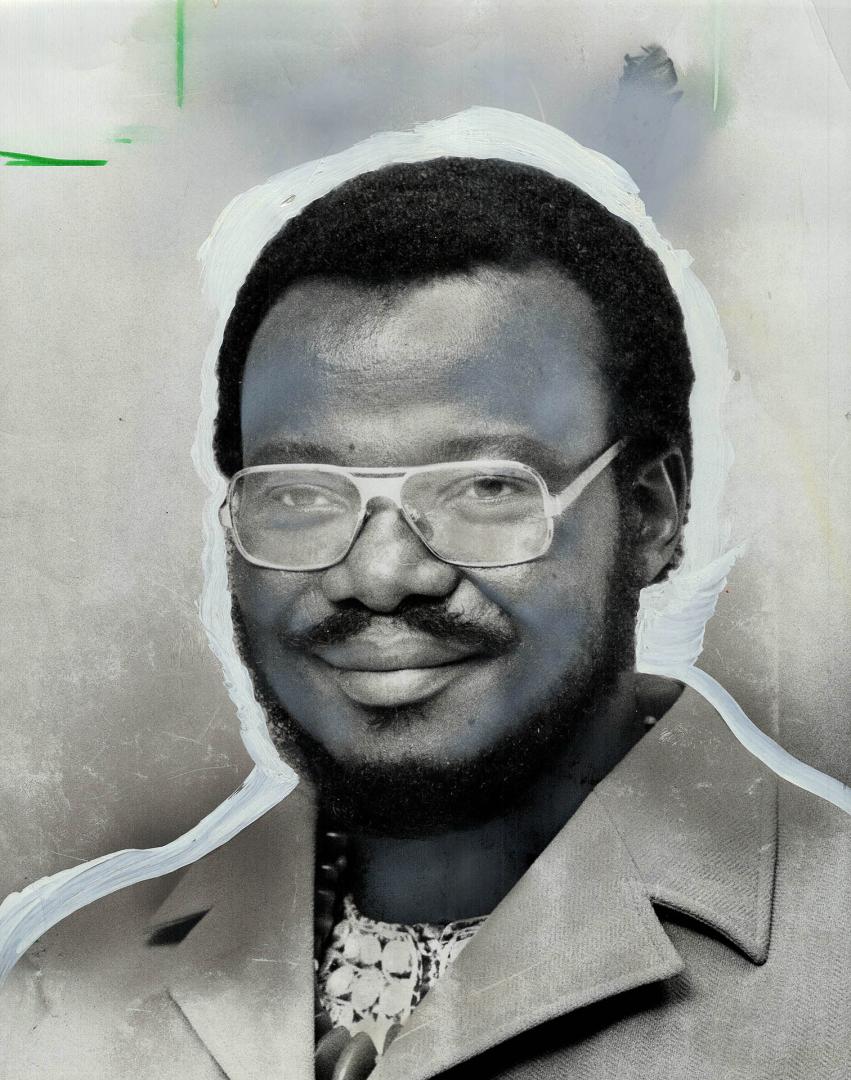Chief M. Gatsha Buthelezi. Head feather is badge of rank