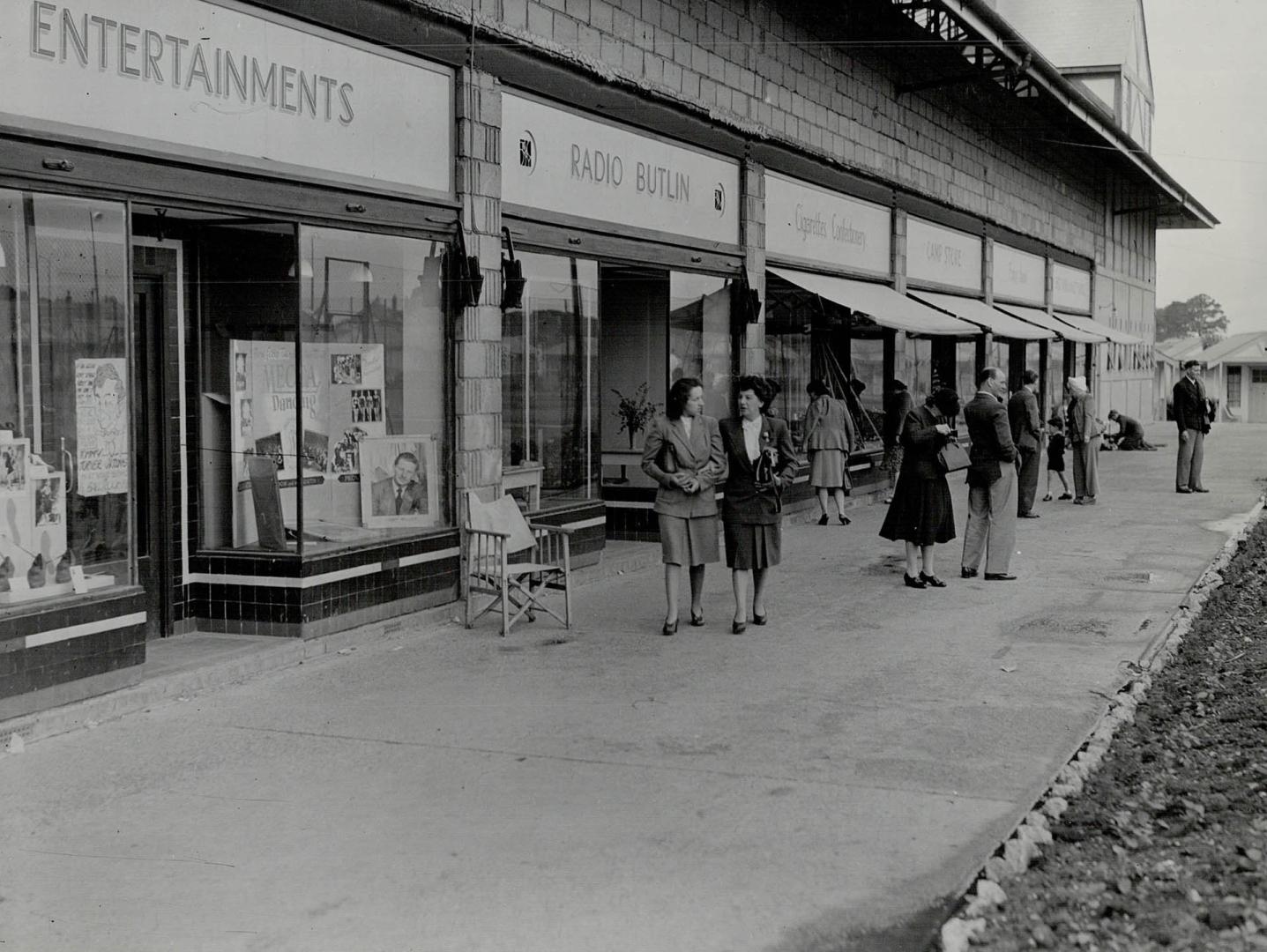 A view of a few of the shops at Clacton Camp