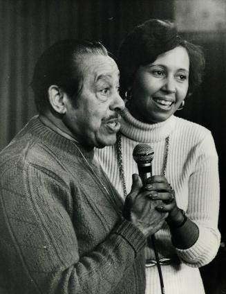 Cab Calloway and Daughter Cecelia (not chris) on stage at the Hook and Ladder Club in the Beverly Hills Roter Hotel