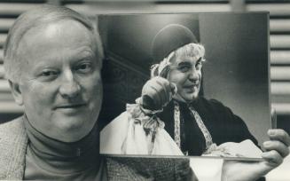 Producer Norman Campbell with a picture of namesake Douglas, who directed the show at Stratford