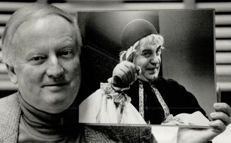 Producer Norman Campbell with a picture of namesake Douglas, who directed the show at Startford