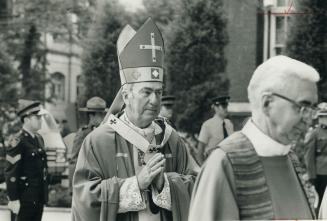 Man of the moment, Gerald Emmett Cardinal Carter celebrated Red Mass, marking the fall opening of the courts, at St