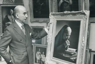 Portrait photographer Cavouk with a portrait of his mother entitled The Prayers