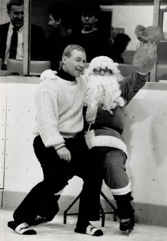 More offence and more defence will produce more wins, Leafs coach Doug Carpenter tells Santa as he perches somewhat gingerly on the old gent's knee. A(...)