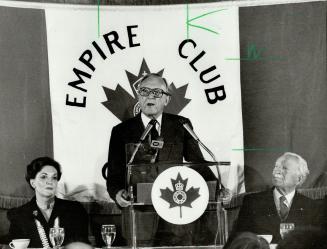 Guest speaker: Lord Carrington, secretary-general of NATO, told the Empire Club yesterday that he's opposed to a unilateral arms reduction or a nuclear weapons freeze