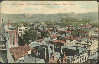Looking South East from the top of Bank of Hamilton, Hamilton, Canada