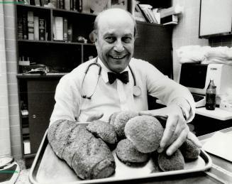 Rising to the occasion: Dr. Olindo Casullo's bread contains 30 per cent bran per loaf, compared to 9.5 per cent of fibre in regular whole wheat bread. A loaf weighs alomost a kilogram