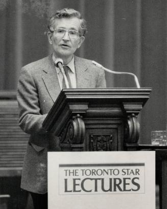 Controversial orators: Noam Chomsky, left, and Andrew Cockburn pack lecture hall