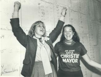 Gayle Christie salutes her election as Borough of York mayor