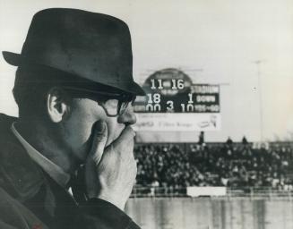 Even when he's winning (18-0 on scoreboard) Frank Clair worries