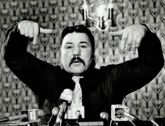 Ready to fight. Former Canadian heavyweight champion George Chuvalo held a press conference yesterday to announce he's ready to take on Ontario Athlet(...)