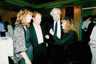 Left to right actor Gordon Clapp director Allan King actress Debra McGrath