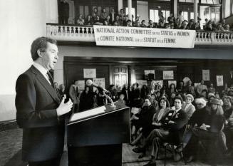 Neglected majority: Prime Minister Joe Clark told National Action Committee Canada's 7 million women are still under-represented in corridors of power