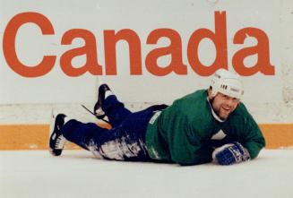 The keys: Doug Gilmour, left, feisty winger Wendel Clark, taking a break from yesterday's practice, are the players Leafs coach Pat Burns has really counted on