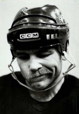 Face value: Wendel Clark was a man of many faces yesterday