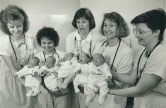 The four sons and daughter of Mae and Wayne Collier of Newmarket debut at Women's College Hospital today
