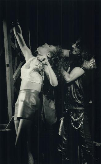 Mistreatment of women is standard fare for rock videos by such stars as Alice Cooper, below, but movies like The War Of The Roses, left, starring Kath(...)