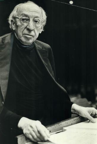 Composer Aaron Copland. He conducts Toronto Symphony at Massey Hall tonight