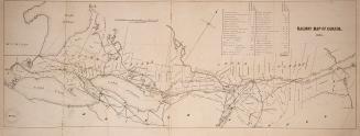 Railway map of Canada 1853
