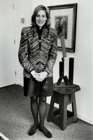 Tailored: Art gallery owner Jane Corkin wears a jacket by designer Crystal Siemens