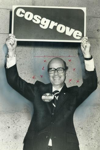 It's the victory signal last night, as Scarborough Mayor Paul Cosgrove wins Liberal nomination for federal riding of York-Scarborough