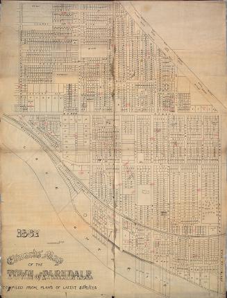 Edwards' map of the town of Parkdale compiled from plans of latest surveys