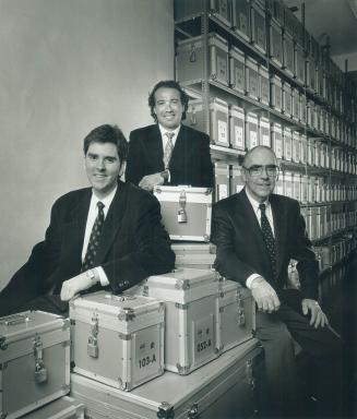Safe home: At their data storage vault are from left, David Gray, vice-president of operations of Creed Data Vaults, Jack Creed, president, and Jim Gray, chief financial officer