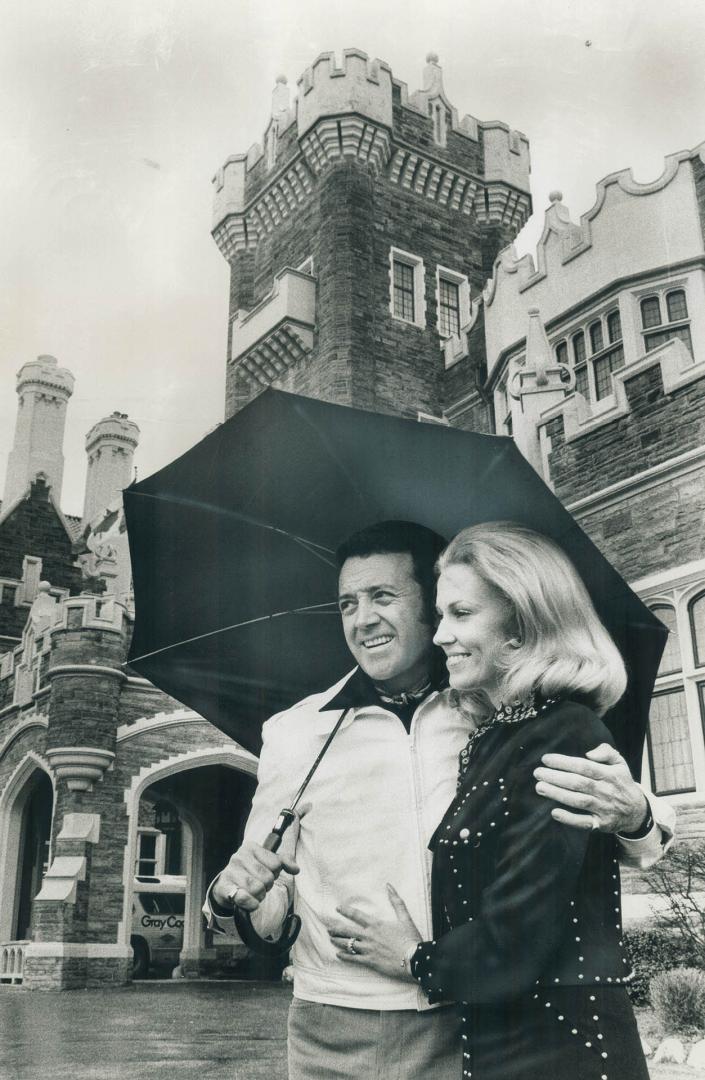 Happy together, we're , happy together, come rain or come shine' could  almost be background music for this shot of singer Vic Damone and third  wife, (...) – All Items – Digital