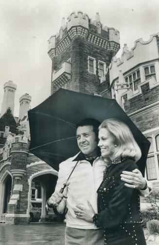 'Happy together, we're , happy together, come rain or come shine' could almost be background music for this shot of singer Vic Damone and third wife, (...)