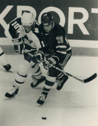 New pairs duo? New York Rangers left winger Jan Erixon, who usually can be counted on to be a burr in the saddle of the opposing team's offensive play(...)