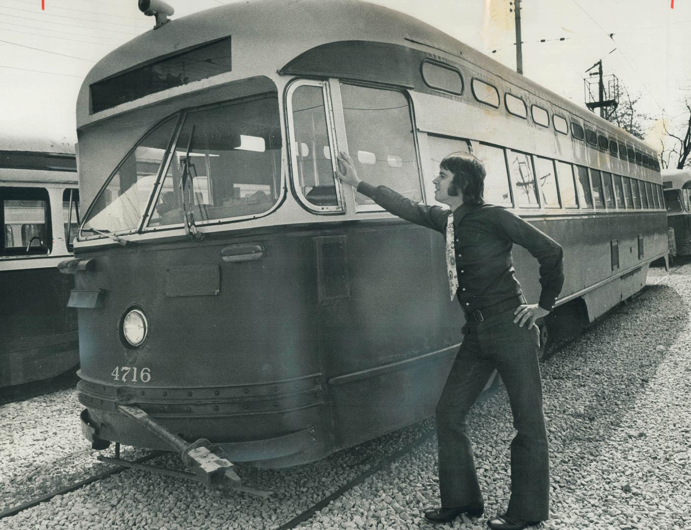His streetcar is stalled in red tape complains owner Wesley D'Angelo as he leans against the vehicle which he wants to turn into a building (under Cit(...)